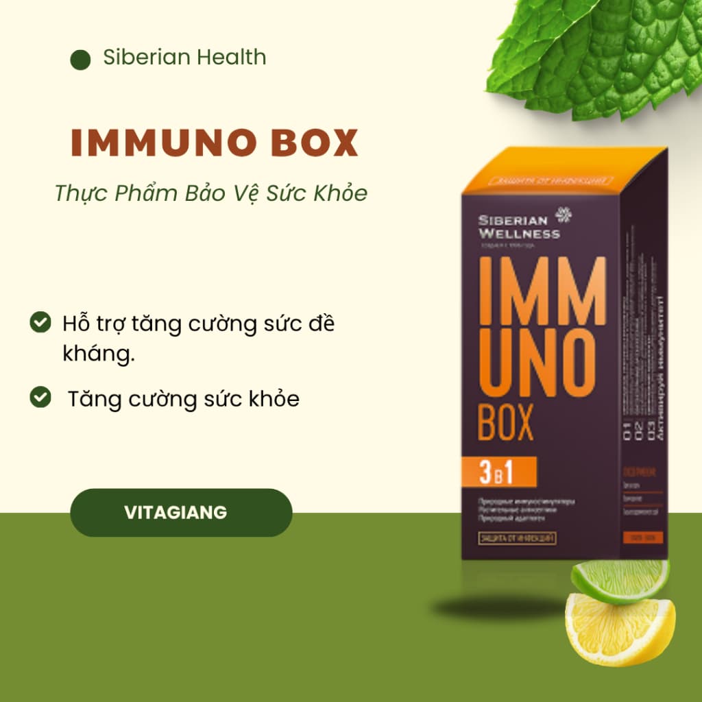 [Tăng sức đề kháng] Thực phẩm bảo vệ sức khỏe Immuno Box – 30 túi
