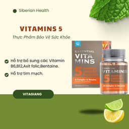 [Hỗ trợ tim mạch] Thực phẩm bảo vệ sức khỏe  Essential Vitamin 5 - Vitamins B-complex & Betaine – 30 viên 1