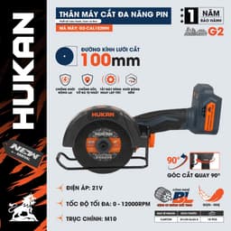 Máy cắt pin mini cầm tay HUKAN G2-CAL102MN, 3 cấp chỉnh tốc độ, Có xoay đảo góc, Không chổi than 1