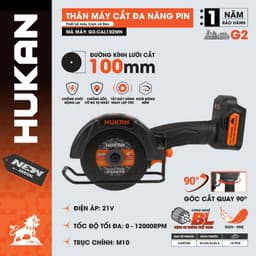 Máy cắt pin mini cầm tay HUKAN G2-CAL102MN, 3 cấp chỉnh tốc độ, Có xoay đảo góc, Không chổi than 2