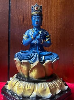 Tượng Đại Nhật Như lai tỳ lô giá na , in 3D . cao 19 cm 1