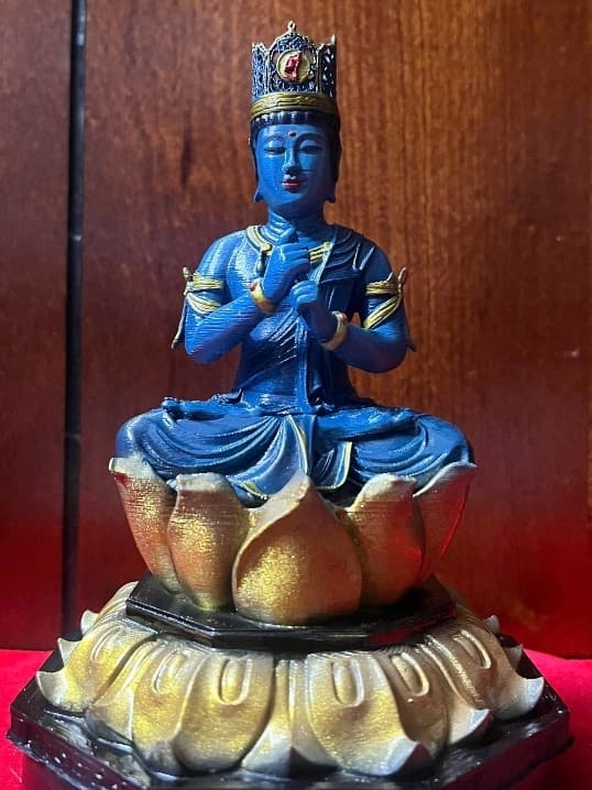 Tượng Đại Nhật Như lai tỳ lô giá na , in 3D . cao 19 cm