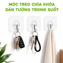 Miếng Dán Dính Tường Có Móc Treo Thần Thánh GD100 - Móc Dán Dính Tường Trong Suốt Nhỏ Gọn Tiện Lợi 2