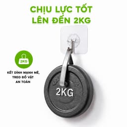 Miếng Dán Dính Tường Có Móc Treo Thần Thánh GD100 - Móc Dán Dính Tường Trong Suốt Nhỏ Gọn Tiện Lợi 4