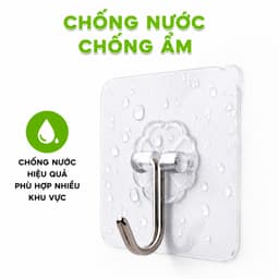 Miếng Dán Dính Tường Có Móc Treo Thần Thánh GD100 - Móc Dán Dính Tường Trong Suốt Nhỏ Gọn Tiện Lợi 5