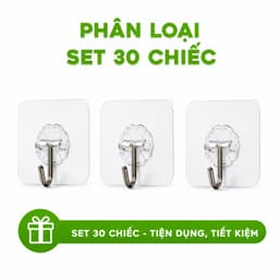 Miếng Dán Dính Tường Có Móc Treo Thần Thánh GD100 - Móc Dán Dính Tường Trong Suốt Nhỏ Gọn Tiện Lợi 9