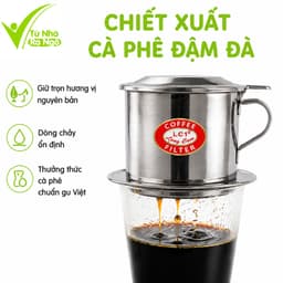 Bộ Phin Pha Cafe Inox Lưới Vặn Nén Đều Cafe GD242 - Phin Cà Phê Lưới Cài Có Nắp Đậy Inox Chống Gỉ 2