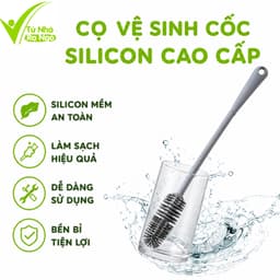 Cọ Vệ Sinh Cốc Silicon Tay Cầm Dài Chống Trơn GD310 - Cọ Rửa Ly Cốc Silicon Mềm Không Chứa BPA 2