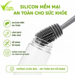 Cọ Vệ Sinh Cốc Silicon Tay Cầm Dài Chống Trơn GD310 - Cọ Rửa Ly Cốc Silicon Mềm Không Chứa BPA 4