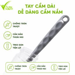 Cọ Vệ Sinh Cốc Silicon Tay Cầm Dài Chống Trơn GD310 - Cọ Rửa Ly Cốc Silicon Mềm Không Chứa BPA 5