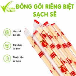 Đũa Tre Dùng 1 Lần Đám Cỗ, Lễ Hội Có Túi Bọc Sạch Sẽ GD235 - Túi 30 Đôi Đũa Tre Dùng 1 Lần Đám Cưới 3