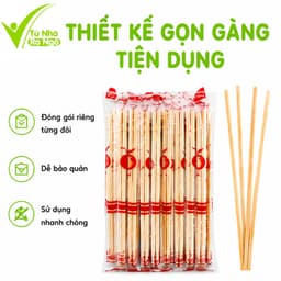 Đũa Tre Dùng 1 Lần Đám Cỗ, Lễ Hội Có Túi Bọc Sạch Sẽ GD235 - Túi 30 Đôi Đũa Tre Dùng 1 Lần Đám Cưới 2