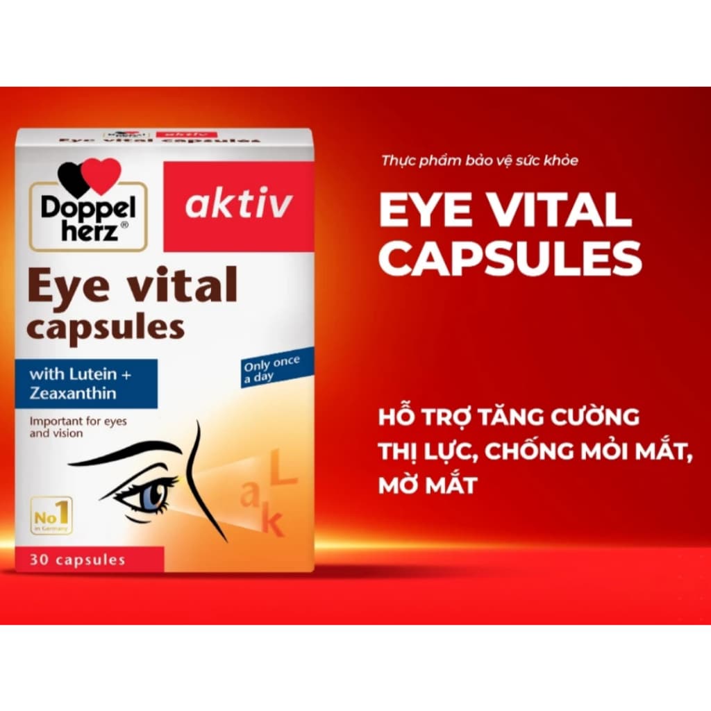 Eye Vital Capsules Doppelherz  Bổ Sung Dưỡng Chất, Giúp Hỗ Trợ Bổ Mắt, Khô Mắt,Giảm Thị Lực <BUN BUN SHOP