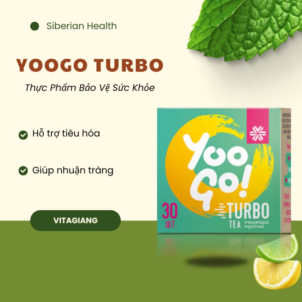 [Combo 10] Trà thảo mộc Siberian Wellness YooGo Turbo Tea, Hỗ trợ sạch ruột , tốt cho hệ tiêu hóa