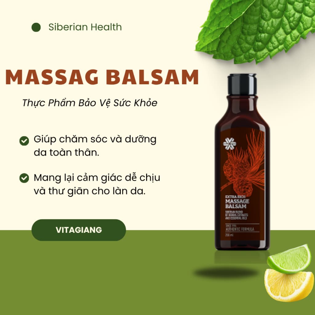 [ CHÍNH HÃNG ] - Dầu mát xa SIBERIAN Extra Rich Massage Balsam dưỡng da toàn thân - chai 250 ml TD88