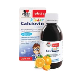 Doppelherz Kinder Calciovin (Chai 200ml) Bổ sung canxi, magie và các vitamin hỗ trợ xương, răng<BUN BUN SHOP ! 2