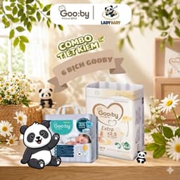 [Kèm quà ib shop] Combo mua 6 bịch Tã/bỉm Gooby siêu mỏng, thấm hút, đủ size NB,S,M,L,XL,XXL,XXXL 1