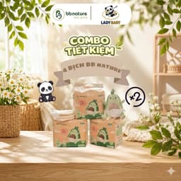 COMBO mua 4 bịch Bỉm dán/quần BB NATURE chính hãng cho bé đủ size thoáng mát,thấm hút tốt 1