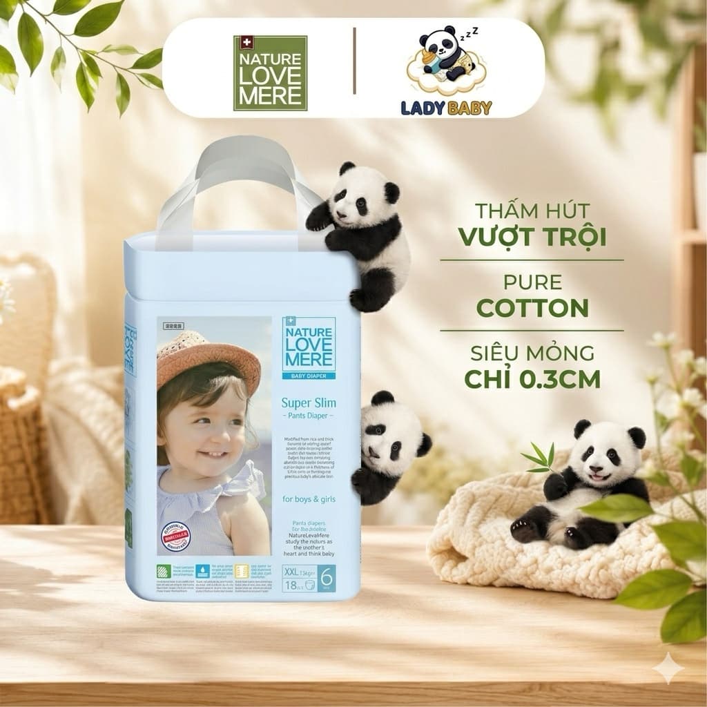 Tã/Bỉm Nature Love Mere form to NỘI ĐỊA HÀN Cao Cấp Đủ size L, XL, 2XL