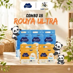 [ Kèm quà ] Combo 6 bịch Tã/bỉm ROUYA siêu thấm, lành tính cho bé size NB,S,M,L,XL,XXL,XXXL 1