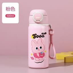 Bình Giữ Nhiệt Đi Học Dễ Thương Cho Be .Bình Giữ Nhiệt Đi Học Dung Tích 500ml Họa Tiết Hoạt Hình Dễ Thương 3