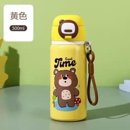 Bình Giữ Nhiệt Đi Học Dễ Thương Cho Be .Bình Giữ Nhiệt Đi Học Dung Tích 500ml Họa Tiết Hoạt Hình Dễ Thương 4