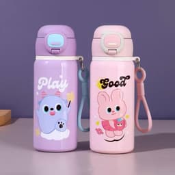 Bình Giữ Nhiệt Đi Học Dễ Thương Cho Be .Bình Giữ Nhiệt Đi Học Dung Tích 500ml Họa Tiết Hoạt Hình Dễ Thương 5