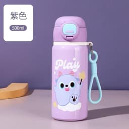 Bình Giữ Nhiệt Đi Học Dễ Thương Cho Be .Bình Giữ Nhiệt Đi Học Dung Tích 500ml Họa Tiết Hoạt Hình Dễ Thương 6