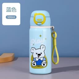 Bình Giữ Nhiệt Đi Học Dễ Thương Cho Be .Bình Giữ Nhiệt Đi Học Dung Tích 500ml Họa Tiết Hoạt Hình Dễ Thương 7