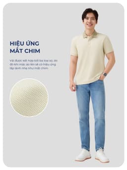 Áo Polo Nam Yody phối cổ co giãn thấm hút mềm mại MCPO26A085 5