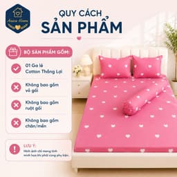 Ga Lẻ Cotton Thắng Lợi g Home - Ga Trải Giường Bo Chun 4 Góc, Mềm Mại, Thoáng Khí, Nệm 1m - 1m8 5