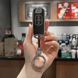Ốp Bảo Vệ Chìa Khóa Xe Mazda 2 nút TM cho Mazda 2, Mazda 3, Mazda 6, CX-5, CX-8 TPU Mạ Crom Cao Cấp Smartkey 2 Nút Bấm 5