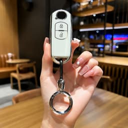 Ốp Bảo Vệ Chìa Khóa Xe Mazda 2 nút TM cho Mazda 2, Mazda 3, Mazda 6, CX-5, CX-8 TPU Mạ Crom Cao Cấp Smartkey 2 Nút Bấm 6