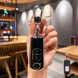 Ốp Bảo Vệ Chìa Khóa Xe Mazda 2 nút TM cho Mazda 2, Mazda 3, Mazda 6, CX-5, CX-8 TPU Mạ Crom Cao Cấp Smartkey 2 Nút Bấm 8