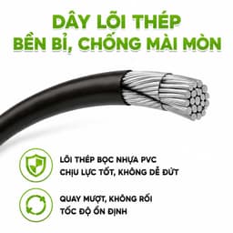 Dây Nhảy Giảm Cân Đốt Mỡ Bụng Lõi Thép GD76 - Dây Nhảy Tập Thể Dục Tại Nhà Cao Su Bọc Thép 7