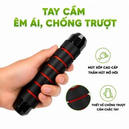 Dây Nhảy Giảm Cân Đốt Mỡ Bụng Lõi Thép GD76 - Dây Nhảy Tập Thể Dục Tại Nhà Cao Su Bọc Thép 5