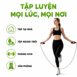Dây Nhảy Giảm Cân Đốt Mỡ Bụng Lõi Thép GD76 - Dây Nhảy Tập Thể Dục Tại Nhà Cao Su Bọc Thép 3