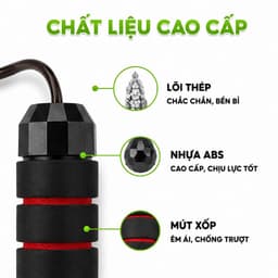 Dây Nhảy Giảm Cân Đốt Mỡ Bụng Lõi Thép GD76 - Dây Nhảy Tập Thể Dục Tại Nhà Cao Su Bọc Thép 4