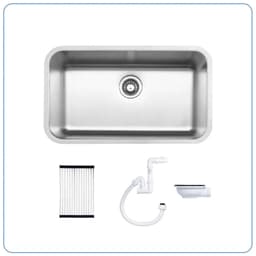 CHẬU RỬA BÁT 1 HỐ NOBINOX PURA NT622U 3