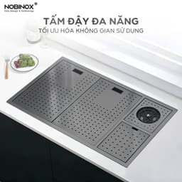 CHẬU RỬA BÁT 1 HỐ NOBINOX LUMIA NJ511B 4