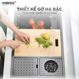 CHẬU RỬA BÁT 1 HỐ NOBINOX LUMIA NJ511B 6