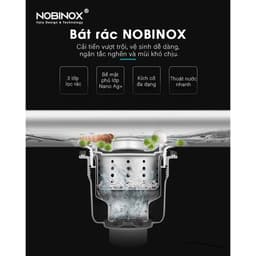CHẬU RỬA BÁT 2 HỐ NOBINOX LIKEN NL746 8