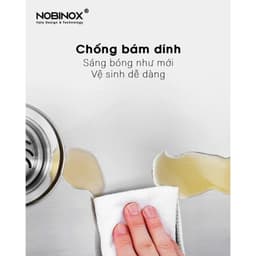 CHẬU RỬA BÁT 1 HỐ NOBINOX LUMIA NJ558B 8