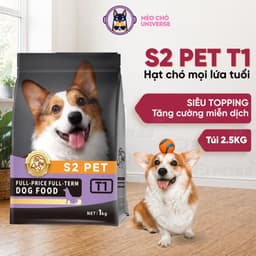 Hạt Cho Chó S2PET T1 2.5kg – Thức Ăn Chó Cao Cấp, Giàu Dinh Dưỡng, Hỗ Trợ Tiêu Hóa - MÉO CHÒ UNI 1