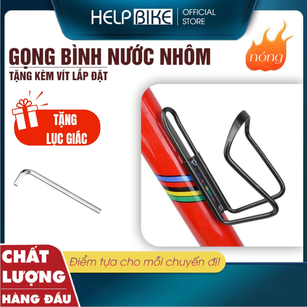 Gọng đựng bình nước xe đạp thể thao TẶNG VÍT treo bình nước uông xe đạp tiện lợi [ Tặng Vít và Lục Giác ] - GN01