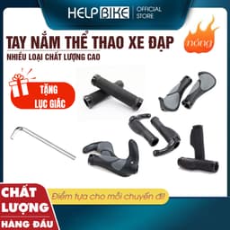 Tay nắm xe đạp thể thao có sừng chống mỏi , trơn tay  [ Tặng Vít và Lục Giác ] - TST 1