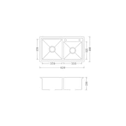 CHẬU RỬA BÁT 2 HỐ NOBINOX LIKEN NL786 9