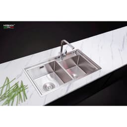 CHẬU RỬA BÁT 2 HỐ NOBINOX LIKEN NL786 4