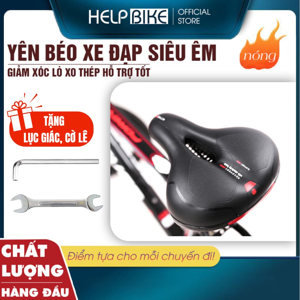 Yên xe đạp LÒ XO THÉP, Yên xe đạp thể thao êm ái chống nước phù hợp với mọi dòng xe - YB01