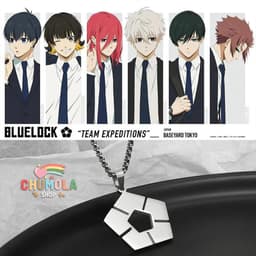 Dây Chuyền Logo BLUE LOCK Unisex - Vòng Cổ Anime Chibi Nagi Bachira Isagi Quà Tặng Phụ Kiện 1